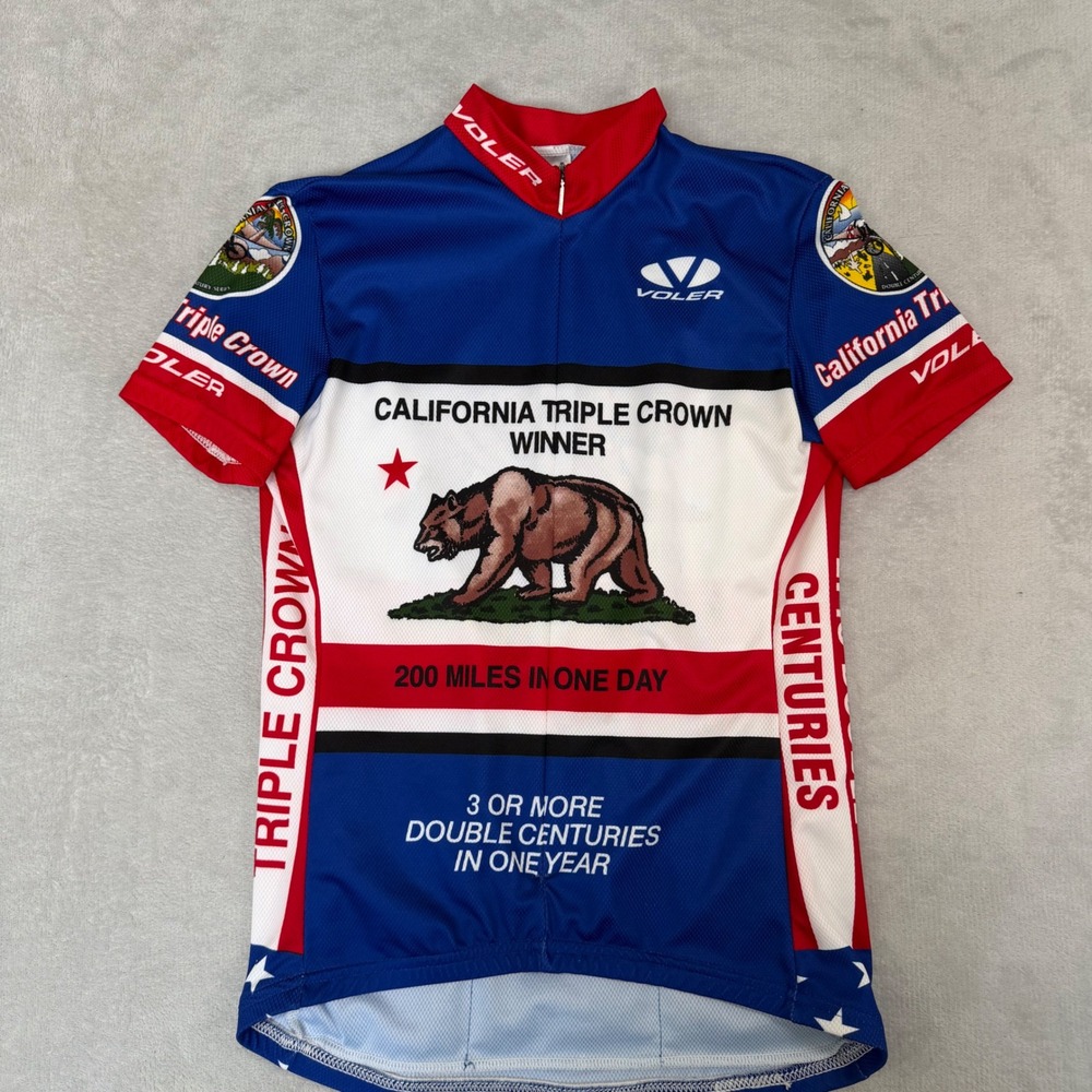 Voler Women's Small Double Century Cycling Jersey USA‎ Made Full Zip